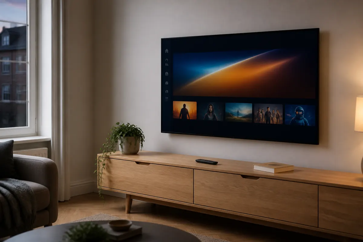Living room TV ready for IPTV SMART setup